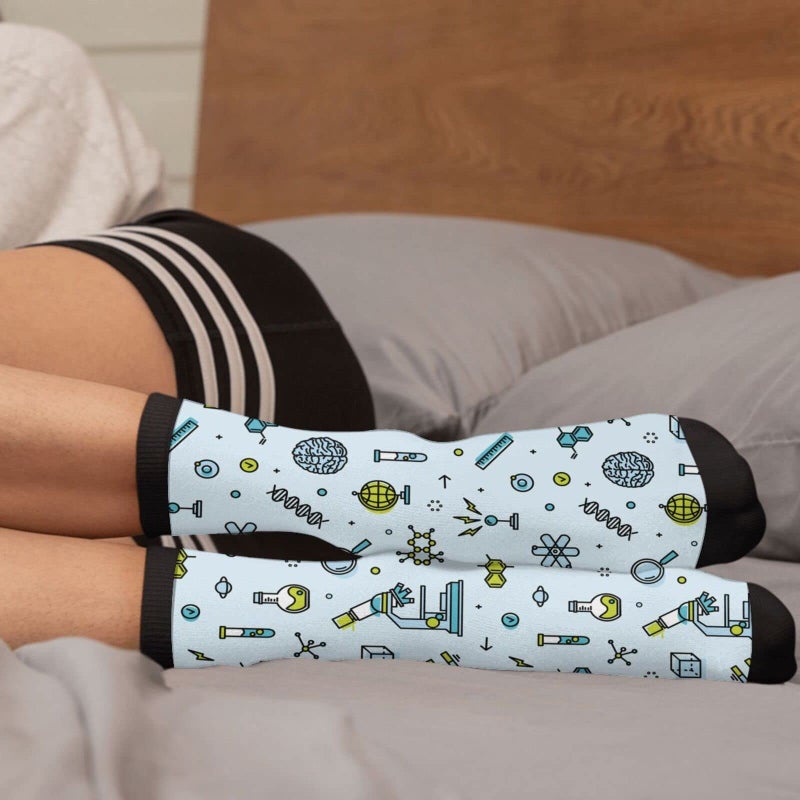 YISHOW Scientific Laboratory Unisex Novelty Crew Socks Casual Funny Crazy Dress Socks Gift - Image 3